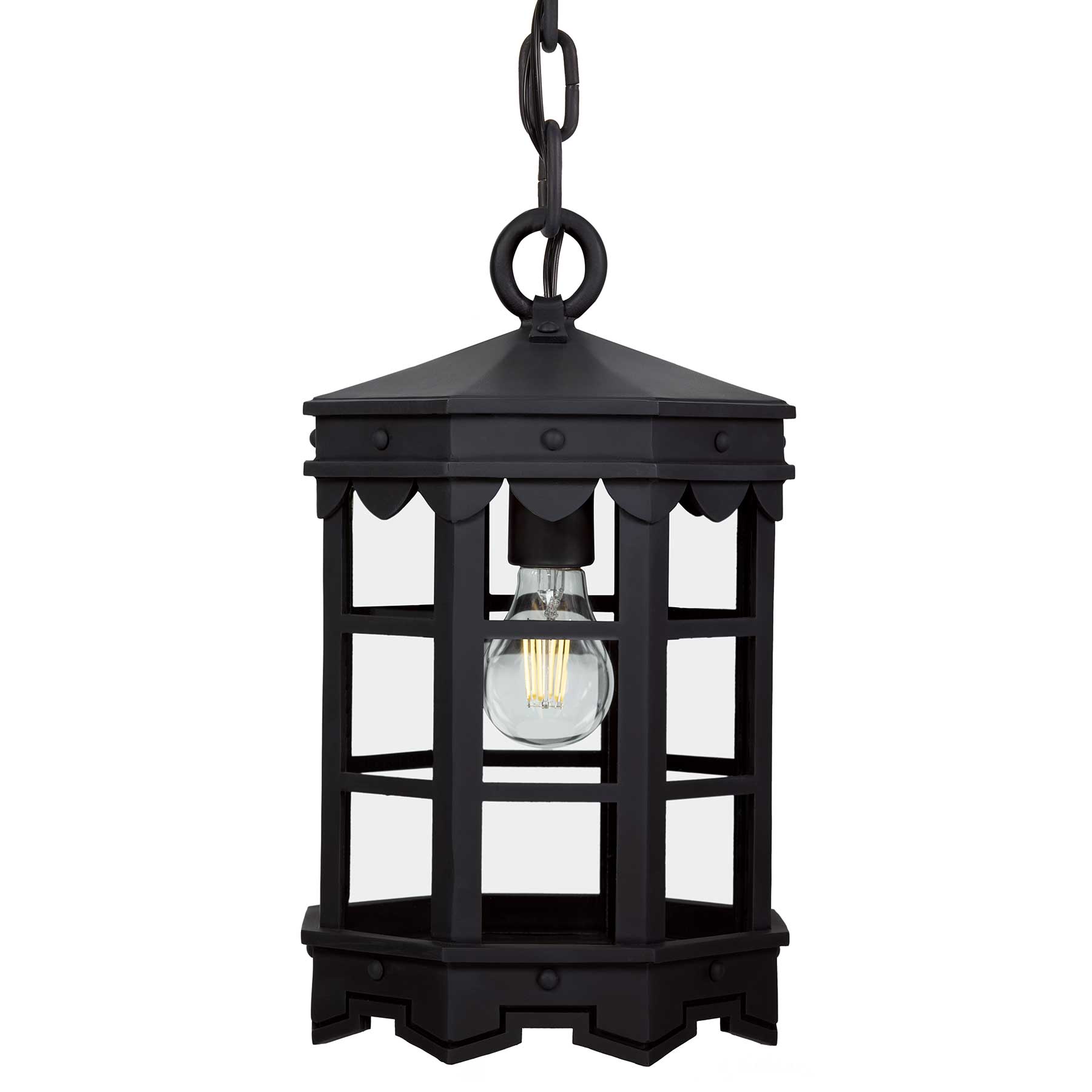 De La Guerra 08 Detailed Bottom Pendant by Santa Barbara Lighting Company heavy gauge steel exterior lighting 