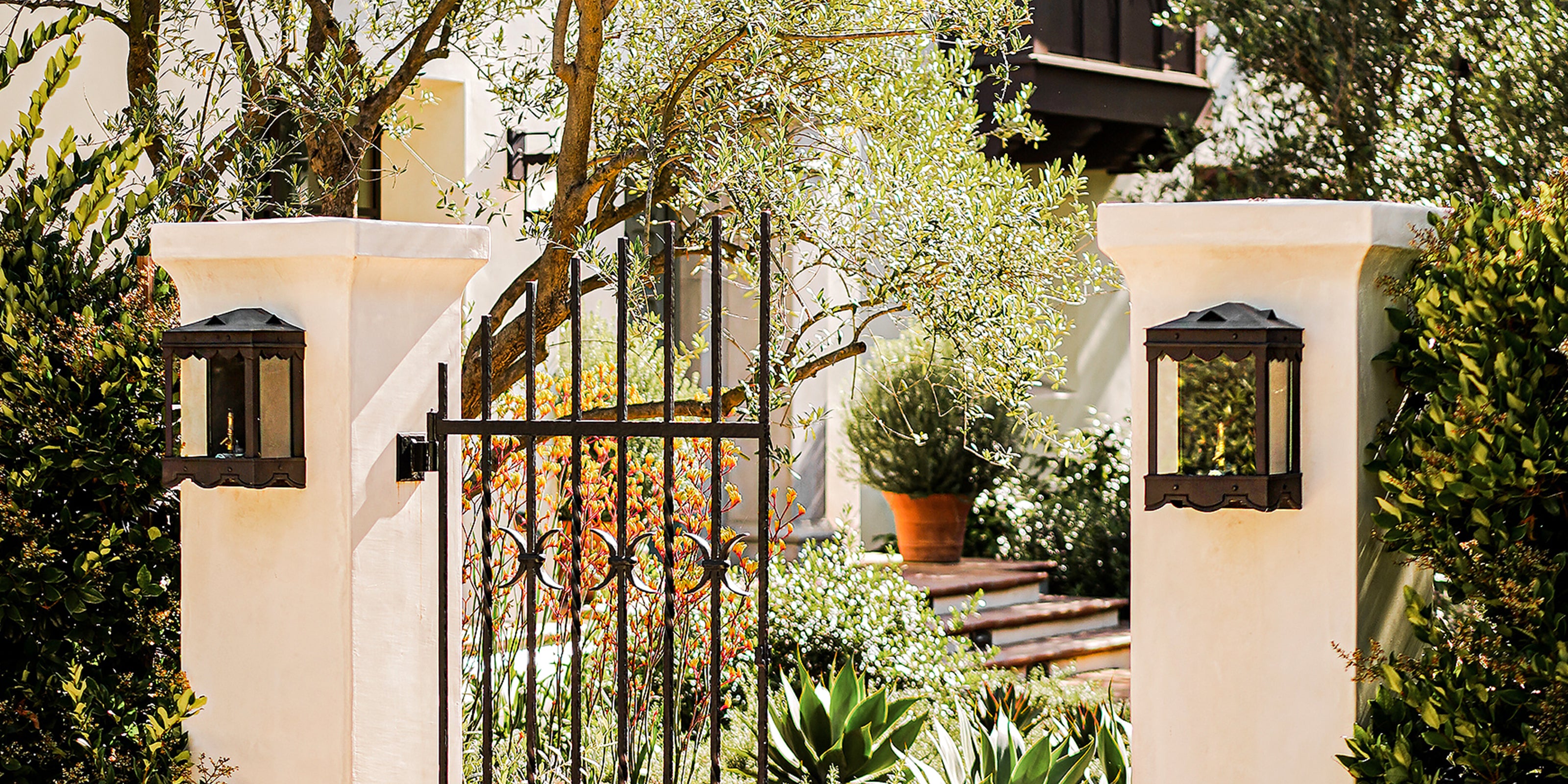 De La Guerra 04 Flush Mount Light Fixtures for Gate Lights by Santa Barbara Lighting Company