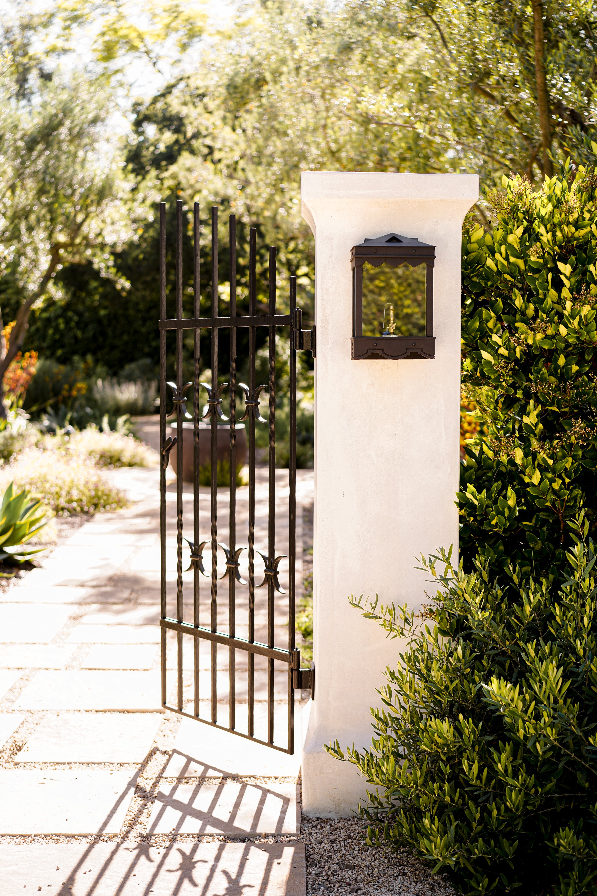 De la Guerra Flush Mount exterior lighting fixture home design Spanish style