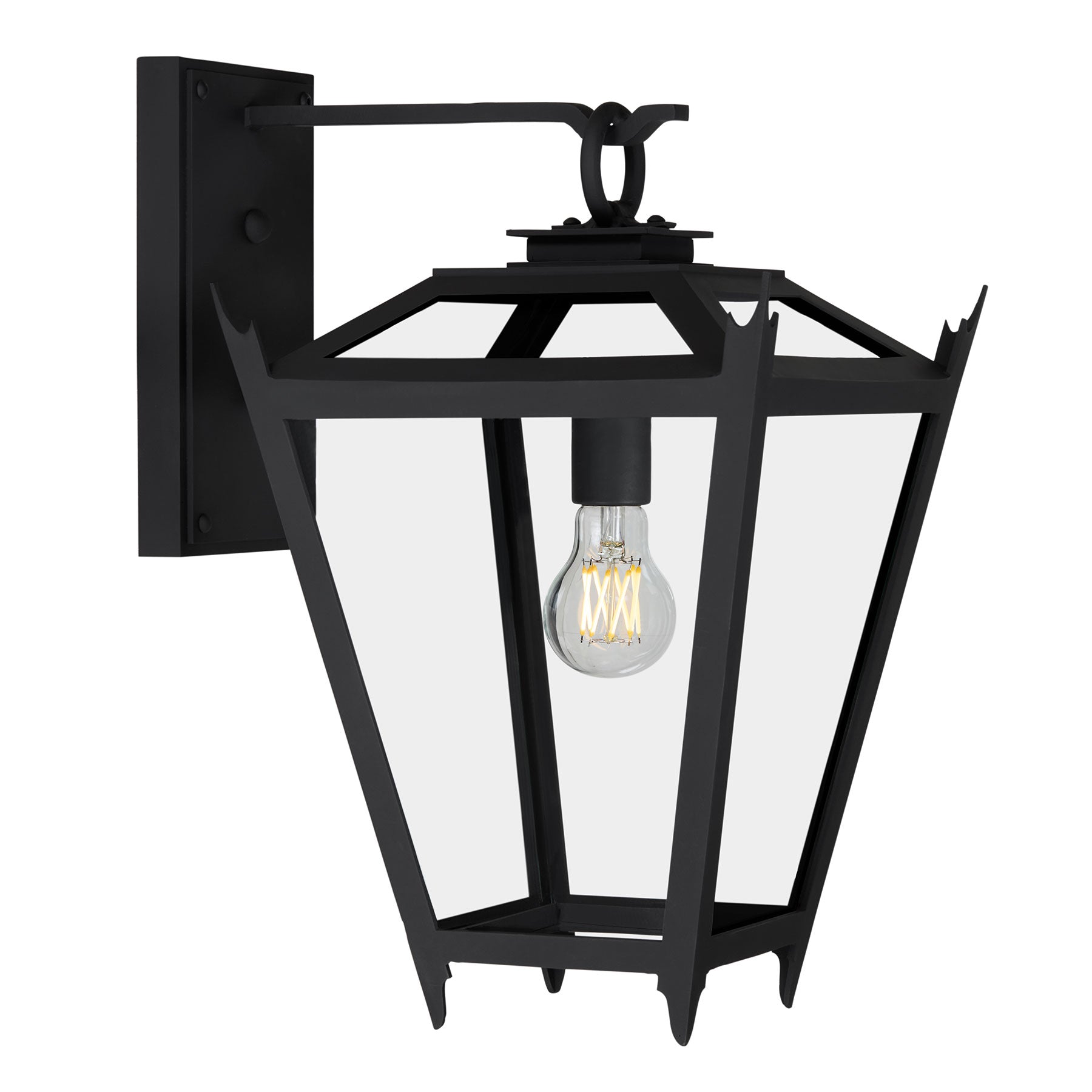 Handmade Exterior Outdoor Lighting by Santa Barbara Lighting Company | The Kirsten Arm Mount