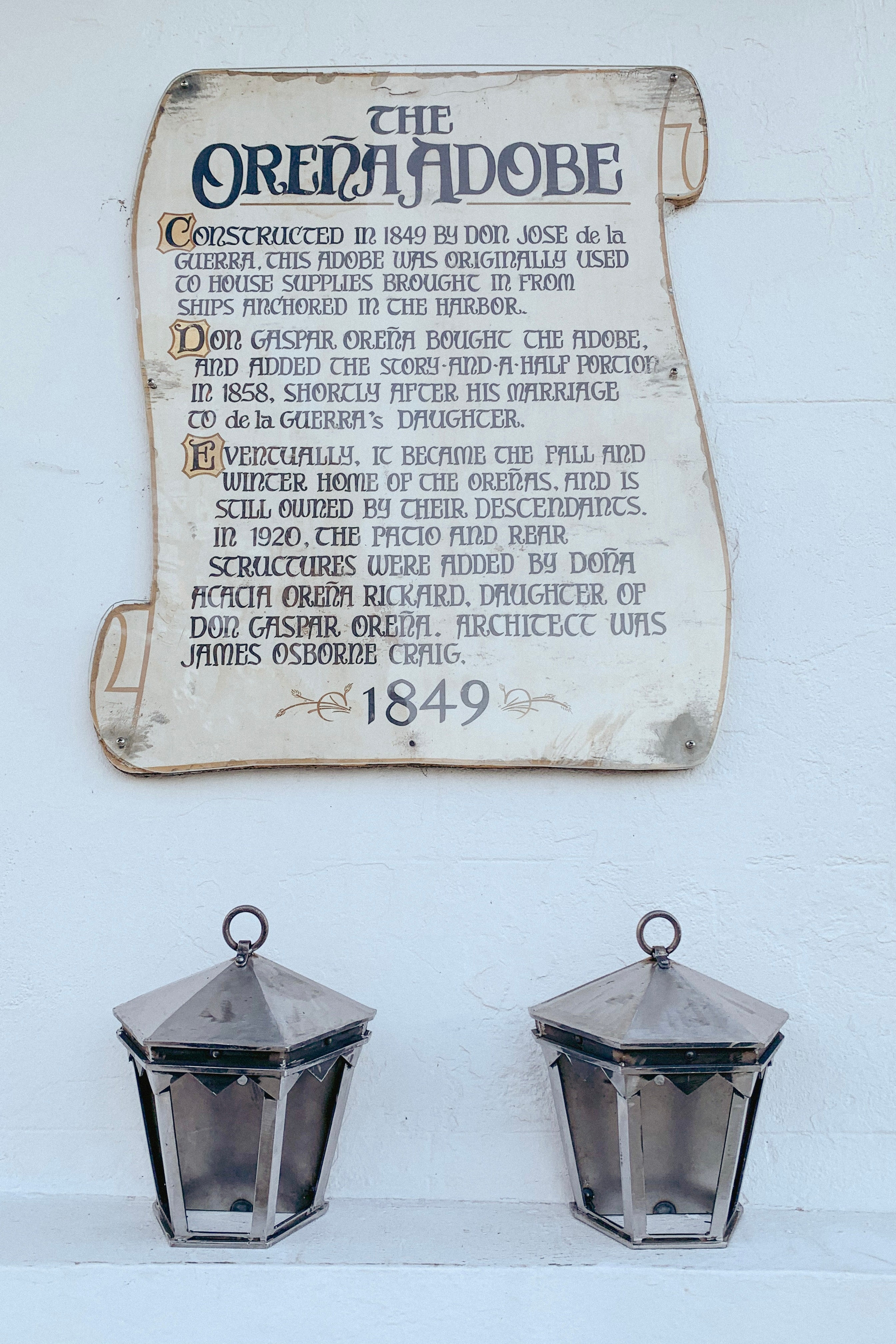 Orena Adobe 1849 | Heritage Inspired handmade outdoor lighting by Santa Barbara Lighting Company
