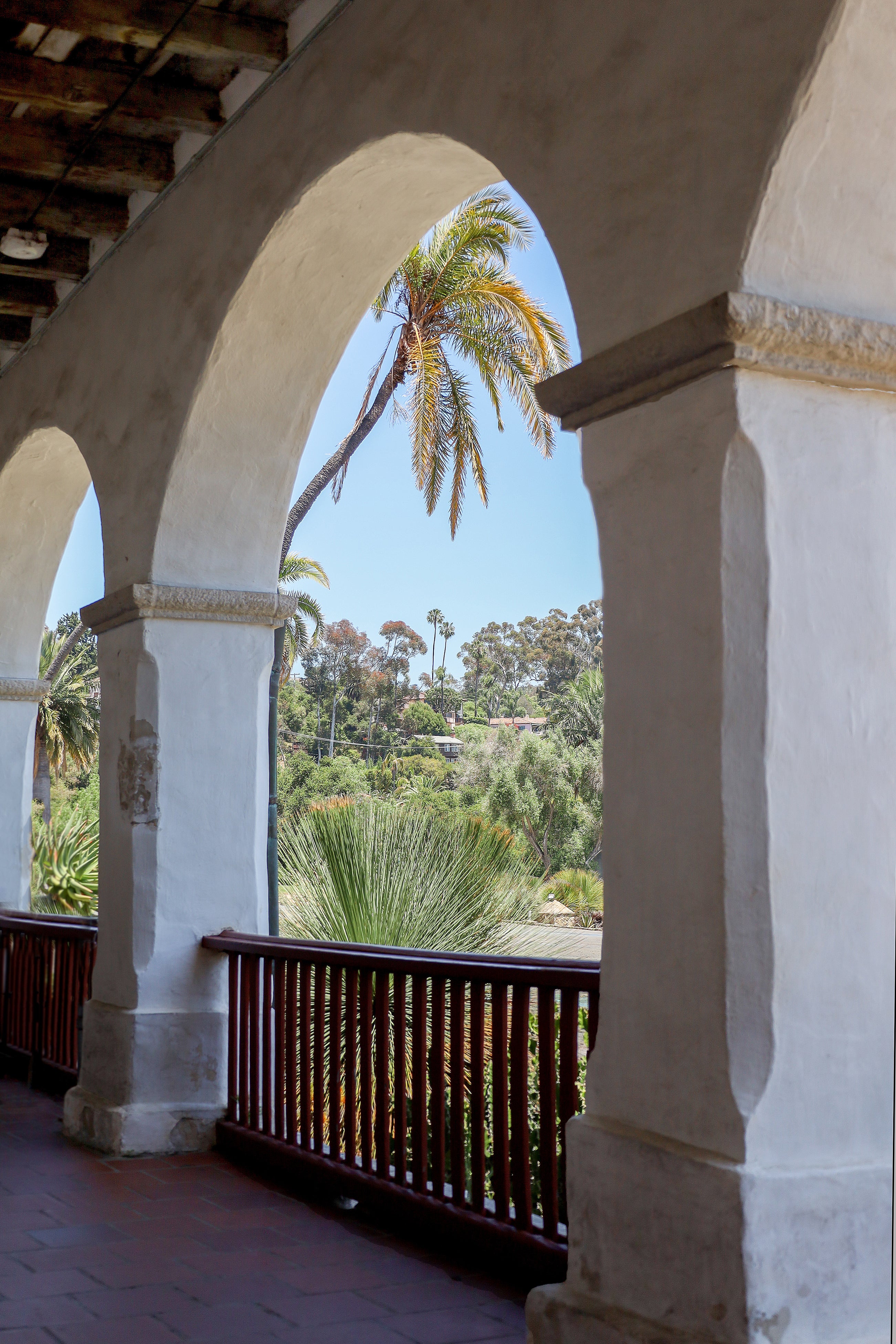 Old Mission Santa Barbara | The Santa Barbara Mission | Stucco Walls, Red Tile Roofs, Wrought Iron Details | Handmade Outdoor Light Fixtures inspired by the beauty of Santa Barbara, California