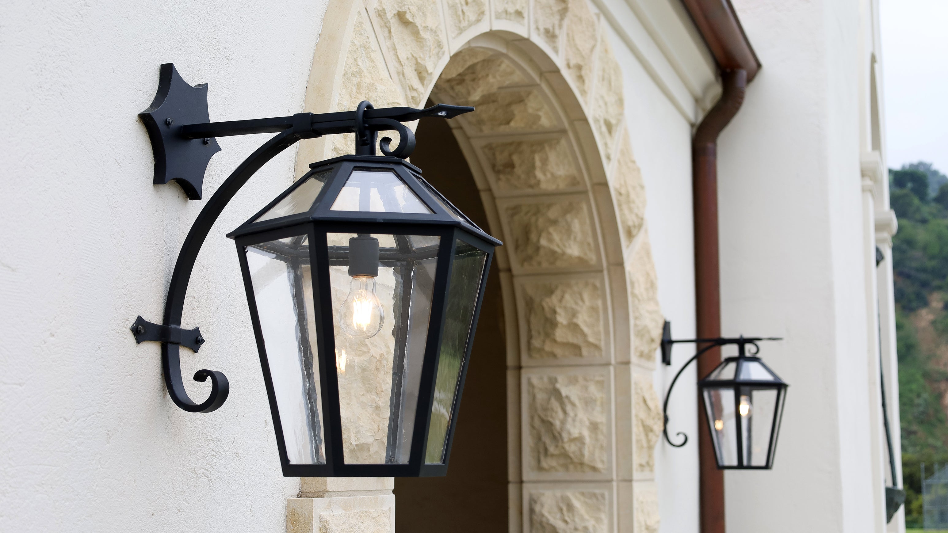 St. Anthony Handmade Exterior Light Fixture at Thomas Aquianas college