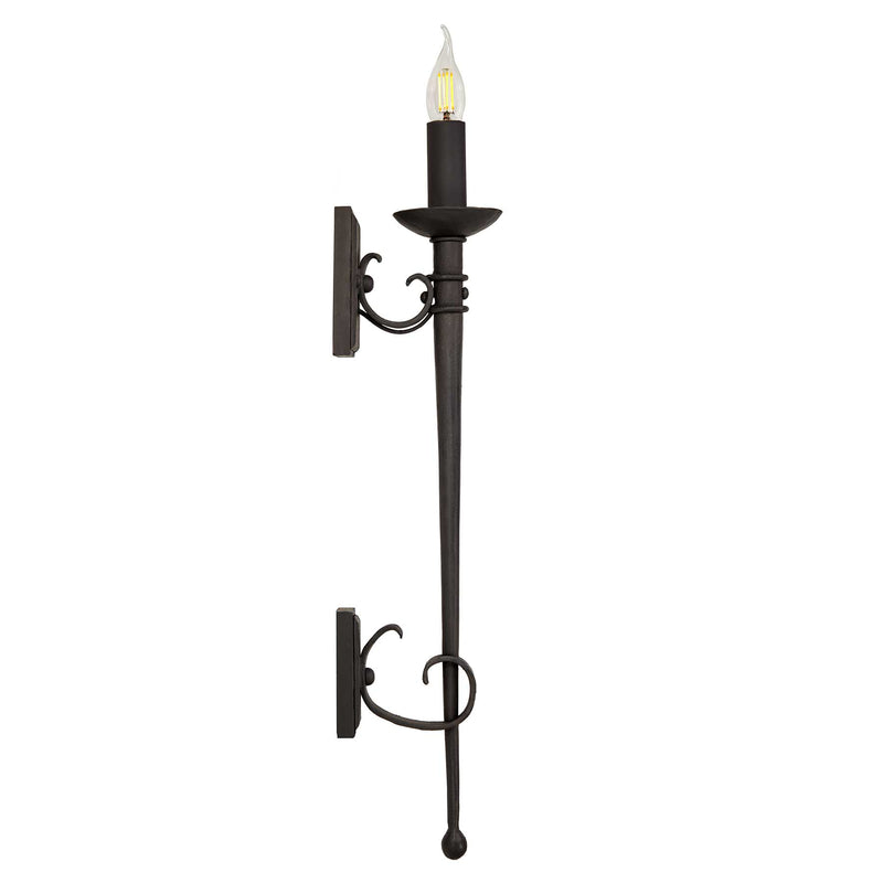 Traditional Torchiere by Santa Barbara Lighting Company heavy gauge steel lighting wrought iron 